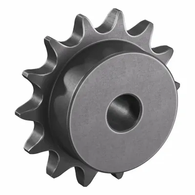 TRITAN Sprocket: One-Sided Hub, For Single Strands, 50, 14 Teeth, 2.803 in Pitch Dia - Size 50 Plain-Bore Roller Chain Sprockets