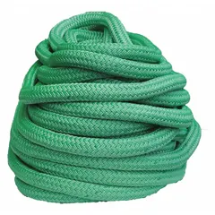 This double braid nylon rope is suited for rigging, climbing, and lifting tasks in industrial and construction environments. With a 7/8 in diameter and a working load limit of 6,400 lb, it provides high strength for pulling and securing heavy loads.