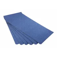Polypropylene sorbent pads sized 22 in x 10 3/4 in (L x W) for toolbox containment. Each pad absorbs 38 3/8 oz of fluid. Non-perforated, blue color. Sold in a 6-pack. Used to line toolboxes and workbenches to capture leaks and drips from tools and equipment