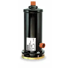 This replaceable core shell from Parker is designed to house filter dryer cores in refrigeration and air conditioning systems. It measures 9 1/2 inches in length with a 1 1/8 inch ODF connection. The shell helps remove moisture, acids, and contaminants from refrigerant lines, protecting compressors and maintaining system efficiency.