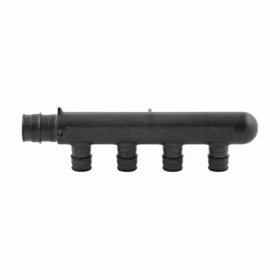 UPONOR EP Multi-port Tee, 1 in x 1/2 in, 4 Outlets, Polymer, 73 psi - Plumbing & Heating Branch Manifolds