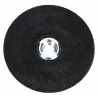 This NORTON cut-off wheel is a Type 27 depressed center wheel designed for general-purpose cutting of carbon steel and stainless steel. It features a 7" diameter, 0.045" thickness, and 5/8"-11 arbor, with 24-grit aluminum oxide abrasive. Suitable for use with portable angle grinders in fabrication, maintenance, and metalworking applications