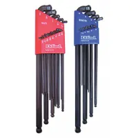EKLIND Hex Key Set: 16 or More Pieces, Ball-Hex-L Extra Long, L, Metric and SAE, Double Ball End (MPN 17222)