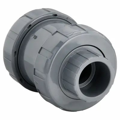 HAYWARD Check Valve: Ball, Inline Valve Body, PVC, 1 1/4 in Pipe Size, True Union Socket/NPT - PVC Ball Check Valves