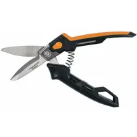 FISKARS Utility Snip: Ambidextrous, 8 in Overall Lg, Serrated, Stainless Steel, Rounded, Black (MPN 710300-1002)