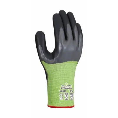 SHOWA XC821XL-09 Light-Duty Cut-Resistant Gloves - Light-Duty Cut-Resistant Gloves with Nitrile Coating