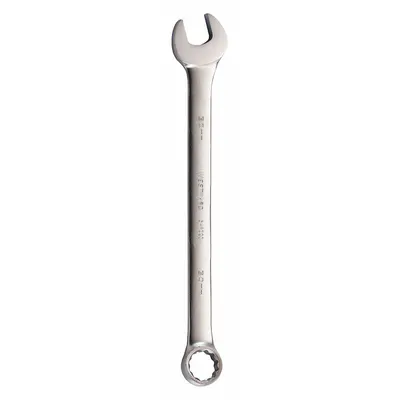 WESTWARD Combination Wrench: Alloy Steel, Satin, 30 mm Head Size, 16 1/4 in Overall Lg - Metric 12-Point Combination Wrenches