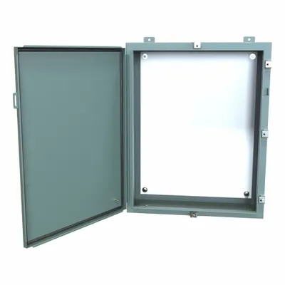 HAMMOND Electrical Enclosure: Steel, 30 in x 24 in x 8 in, NEMA 12/13/3R/4, w/Panel - Steel Washdown Enclosures