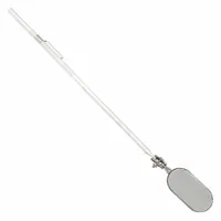 WESTWARD Inspection Mirror: 2 in L x 1 in W Mirror Size, Mirr. Mat. Glass, Mirr. Shp. Oval