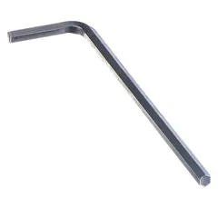 L-shaped hex key with 7/32 in SAE tip size, long length, and two tips. Made of alloy steel with a chrome finish. Sold in a pack of 10. Used for driving hex socket fasteners in assembly and maintenance tasks.