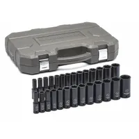 GEARWRENCH Socket Set: 3/8 in Drive Size, 10 mm to 27 mm/7/16in to 1 1/4 in Socket Size Range, SAE (MPN 84949N)