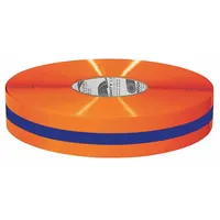 Floor Marking Tape: Extra-Durable, Solid with Center Line, Blue/Orange, 2 in x 100 ft, Mighty Line® (MPN 2ROBCTR)