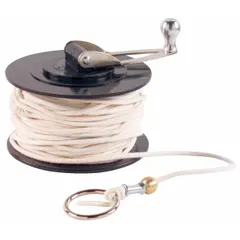 Polysynthetic replacement line for KESON chalk line reels, compatible with the G150 model. Provides a 150 ft length for marking straight reference lines on surfaces such as wood, drywall, or concrete in construction and layout tasks.