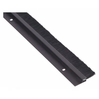 NATIONAL GUARD D608DKB-48" Metal Leaf Weatherstripping with Nylon Brush Insert