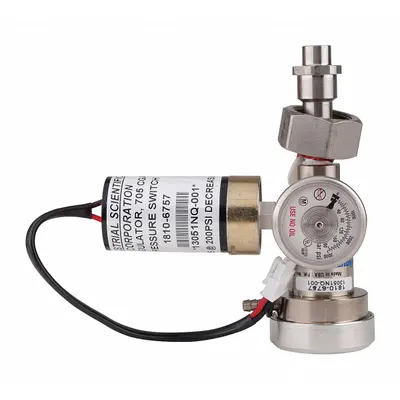 INDUSTRIAL SCIENTIFIC Switch-Type Regulator, Stainless Steel, Female CGA 705 - Accessories for Portable Gas Detection Calibration