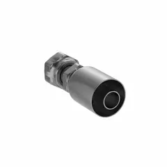 Steel straight crimp hydraulic hose fitting with ORS (O-Ring Seal) connection on one end and crimp connection for -16 hose dash size. Female x genderless configuration with 1-1/16"-12 thread. Used in high-pressure fluid power systems for connecting hoses in industrial machinery, mobile equipment, and hydraulic power units.