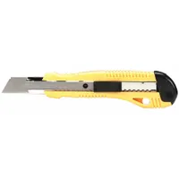 ABILITY ONE Utility Knife: 6 in Overall Lg, Textured, 8 Segments, 1 Blades Stored, Black, Plastic (MPN 5110-01-621-5256)