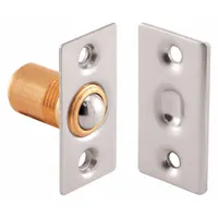 PRIME-LINE Closet Door Ball Catch/Strike: Brass, 1 1/2 in Overall Ht, 1/2 in Barrell Dia (MPN N 7288)