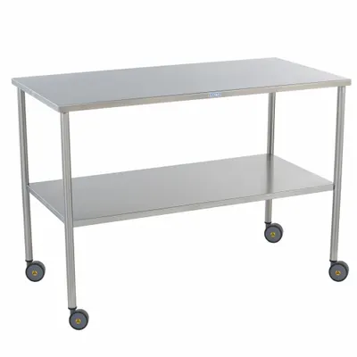 BLICKMAN Instrument Table: 20 in Overall Wd, 34 in Overall Ht, 36 in Overall Lg - Fixed-Height Stainless Steel Surfaced Lab Tables