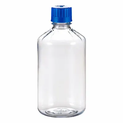 OEM Media Bottle: Polycarbonate, 33.81 fl oz Capacity - oz, 1 L Capacity - mL - Plastic Lab Media Bottles