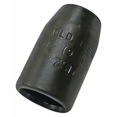 Steel round sleeve with black oxide finish for swaging onto 5/8 in diameter wire rope. Used to create permanent terminations or loops in lifting and rigging applications.