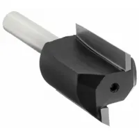 This carbide-tipped straight profile router bit is designed for wood routing applications. With a 1/2 in cutter diameter, it is suitable for cutting dadoes, grooves, and rabbets in cabinetry, furniture making, and general carpentry