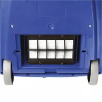 This HEPA paper cartridge filter is designed for dry pickup in Nilfisk GD 2000, GDP 2000, GDS 2000, and HDS 2000 canister vacuums. It captures fine dust and particles, ensuring clean exhaust air in industrial and commercial cleaning applications