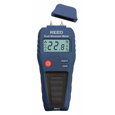 REED INSTRUMENTS Moisture Meter: Digital, LCD, Pin/Pinless, Extended Pin - Pin/Pinless Moisture Meters