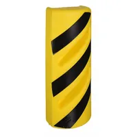 This magnet-mount plastic pallet rack post protector is made of black polyethylene and mounts on upright rack posts. It measures 3 1/4 in x 15 1/2 in and is used to shield pallet rack uprights from impact damage in industrial environments