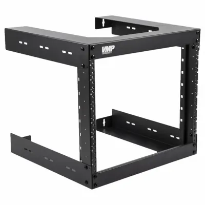 VIDEO MOUNT PRODUCTS Wall Mount: 8 Rack Units, Wall Mount, 17 7/8 in x 19 5/8 in x 18 in - Open-Frame Server Racks
