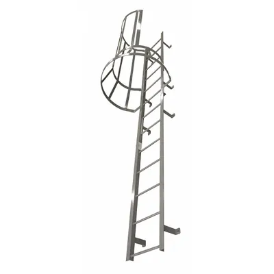 COTTERMAN M29SC L9 C1 Fixed Ladder with Safety Cage - Safety Cage Fixed Ladders