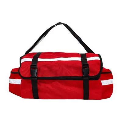 FIELDTEX Trauma Kit Bag: 267 Components, Cordura, Bag, Red, Medication Included - Duffel Bag Trauma Kits