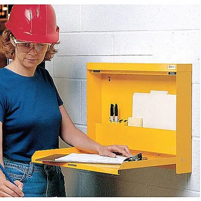 WALLWRITE Fold-Out Wall-Mounted Desk - Fold-Out Wall-Mounted Desks