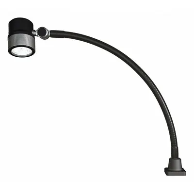 WALDMANN Task Light: Gooseneck, LED, 600 lm Max Brightness, 5000K, Clamp/Screw-Down Base - Gooseneck Machine Tool Lights