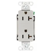 BRYANT Receptacle: Decorator Duplex, 5-20, Gray, 125V AC, 20 A, 2 Pole / 3 Wire (MPN DRS20GRY)