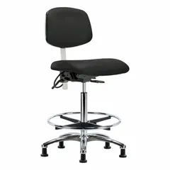 Vinyl ESD & Cleanroom Task Chair, Armless, ISO 5, Aluminum Base