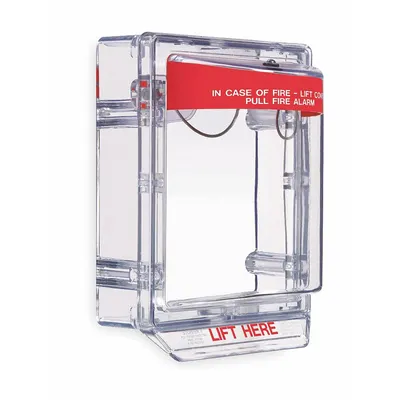 SAFETY TECHNOLOGY INTERNATIONAL STI-1230 Clear Surface Mount Pull Station Guard - Covers for Fire Alarm Pull Stations