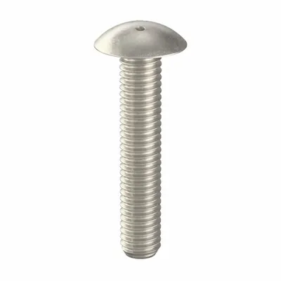 TAMPER-PRUF SCREW Tamper Resistant Screw: 3/8"-16 Thread Size, 2 in Lg, Stainless Steel, Plain - Truss Head Tamper-Resistant Machine Screws