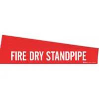 Pipe Marker: Fire Dry Standpipe, Red, White, Fits 8 in and Larger Pipe O.D., 1 Pipe Markers, 5 PK (MPN 7108-1HV-PK)