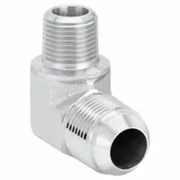 Hydraulic Hose Adapter: 1/2 in x 3/4 in Fitting Size, Male x Male, NPTF x JIC, Rigid, 90° Elbow (MPN 2024-8-12S)