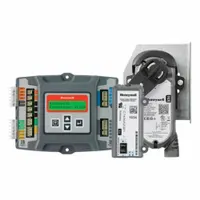 Wall-mounted economizer system for commercial HVAC applications, operating on 24V AC input with 100 VA power consumption. Includes JADE Logic Module and LCD display. Ambient temperature range -40°F to 150°F. Compatible with Sylk series