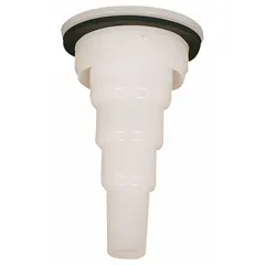 This HDPE drum valve is designed for dispensing Diesel Exhaust Fluid from containers. It features a 2-inch NPS connection, an EPDM seal, and is available with downtube lengths of 35, 39, or 47 inches. Suitable for use in fluid transfer systems requiring leak-free operation.