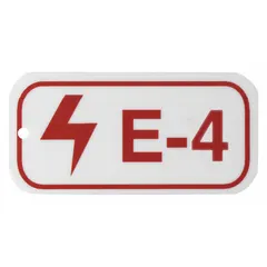 This BRADY lockout tag is type E-4, made of polystyrene, with English text and no header. It is used in industrial lockout/tagout procedures to indicate that equipment is under maintenance and must not be operated.