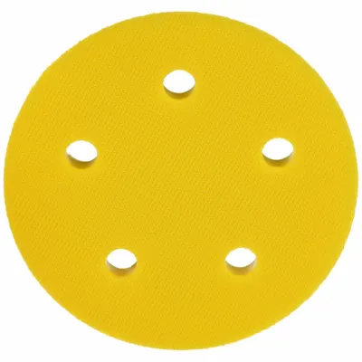 3M Hook-and-Loop Disc Backup Pad: 5 in Dia x 3/4 in T, 5/16"-24 Threaded-Shank - Threaded-Shank Vacuum-Hole Sanding Disc Backing Pads
