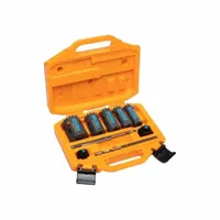 SPYDER Hole Saw Kit: 9 Pieces, 2 3/8 in Max. Cutting Dp, Carbide Tipped, 18/20 Teeth per Inch (MPN 600925)