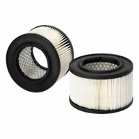 Round engine air filter with radial seal, type PA4166. Outside diameter 5 17/32 in. Interchanges with Baldwin PA4166. Used for engine air intake filtration in compatible vehicles