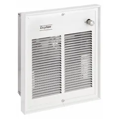 This compact recessed electric wall heater provides 2000 W of heat output on 208V AC single-phase power. It features a white grille and is non-programmable. Rough-in dimensions are 11-1/4 in x 9-1/4 in x 3-3/4 in. Suitable for supplemental heating in spaces where permanent installation is desired.