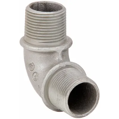 APPLETON ELECTRIC Elbow, 90 Degrees: Iron, Electroplated, ELM, 1/2 in Trade Size, Male to Male - 90° Elbows