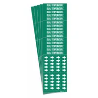 Pipe Marker: Dual Temp, Green, White, Fits 3/4 in and Smaller Pipe O.D., 3 Pipe Markers, 5 PK (MPN 7353-3C-PK)