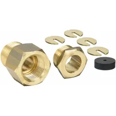 This capillary fitting assembly is designed for direct mounting to a thermowell in HVAC systems. It features a malleable connection material and is used to secure capillary tubing for accurate temperature sensing. No shank material is included.